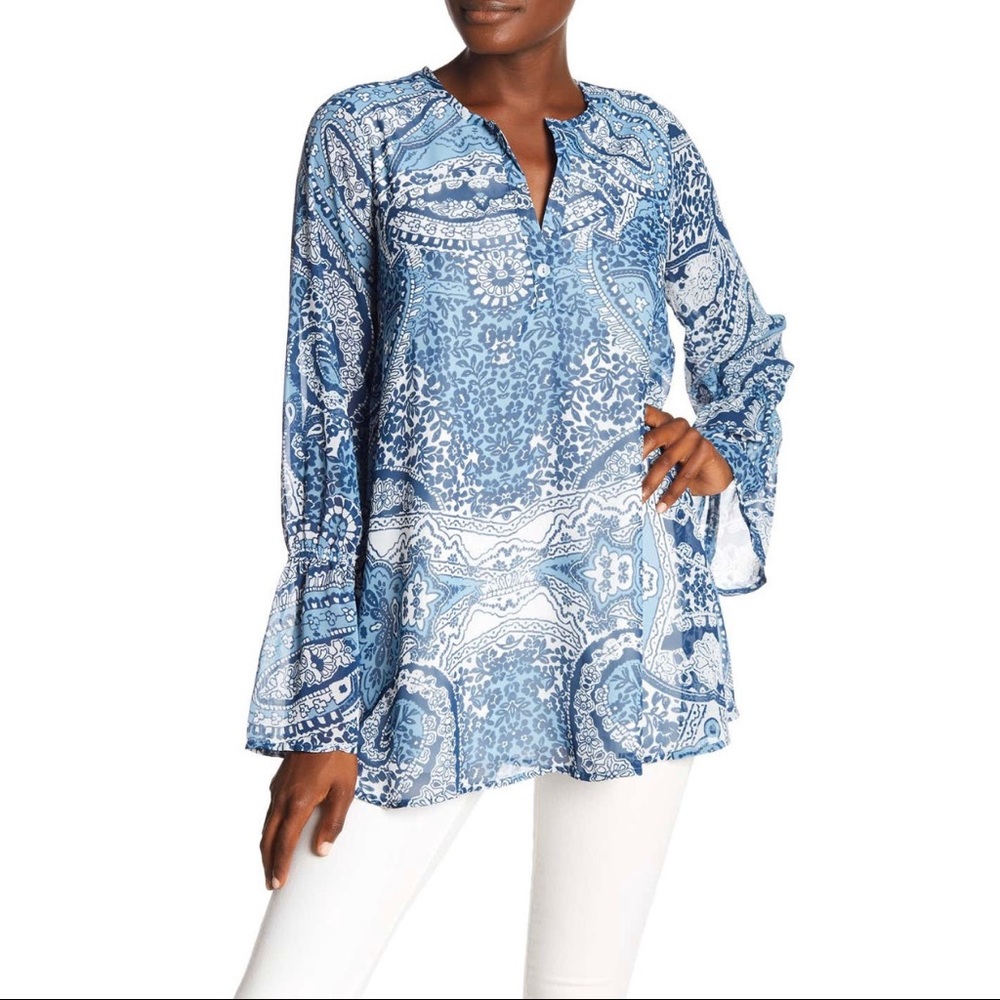 NWT 💙 Show Me Your Mumu Perveen Paisley Tunic - Picture 4 of 8